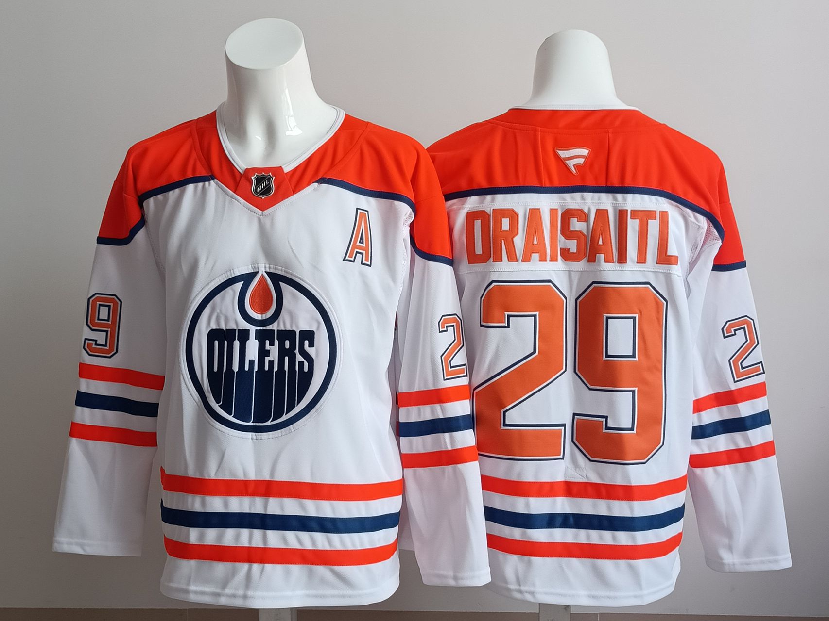 Men 2025 Edmonton Oilers #29 Draisaitl White Throwback NHL Jersey style 01->edmonton oilers->NHL Jersey